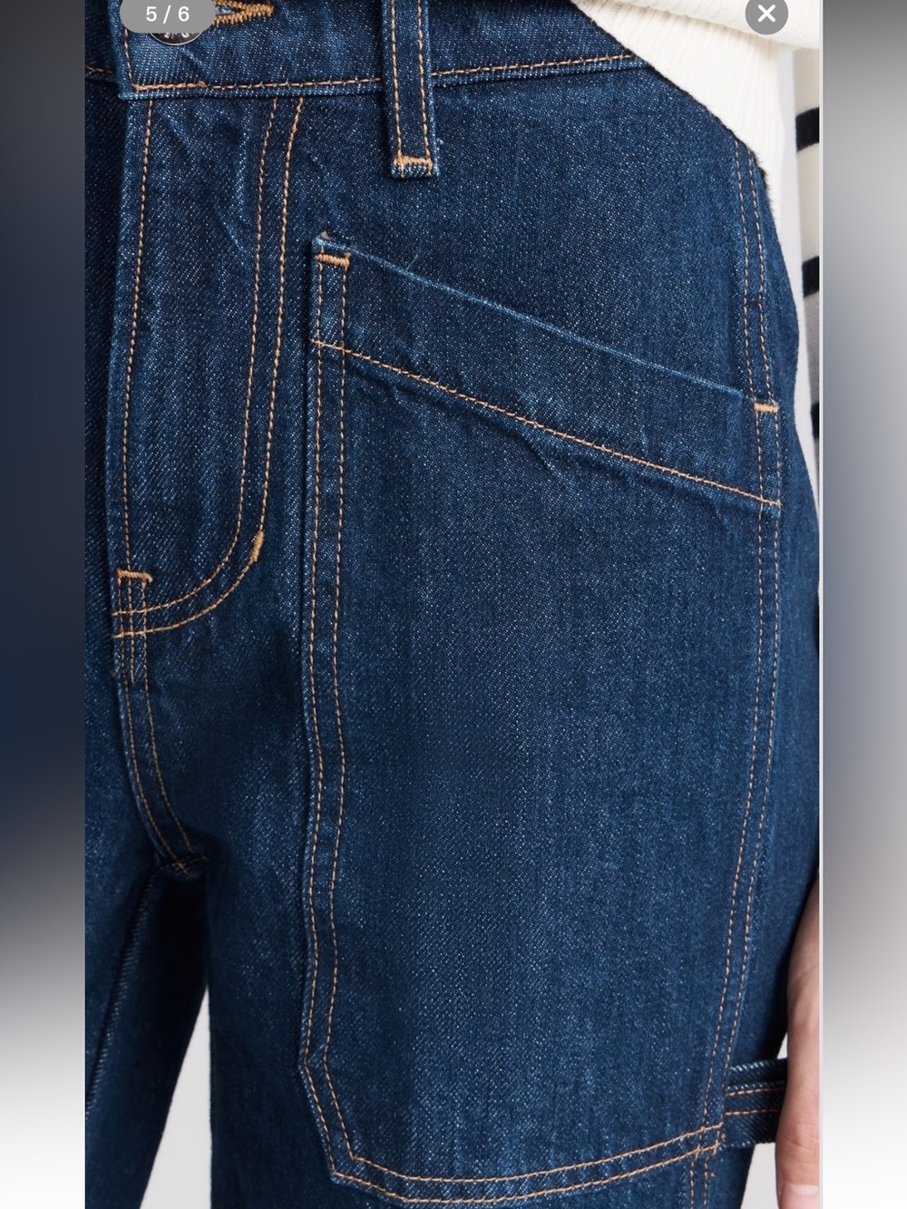 Veronica Beard Dylan High Rise Straight Leg Jean Full Length Wide Cuff hem - Picture 12 of 16
